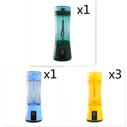 Blue Portable Electric Fruit Juicer USB Rechargeable Mixer