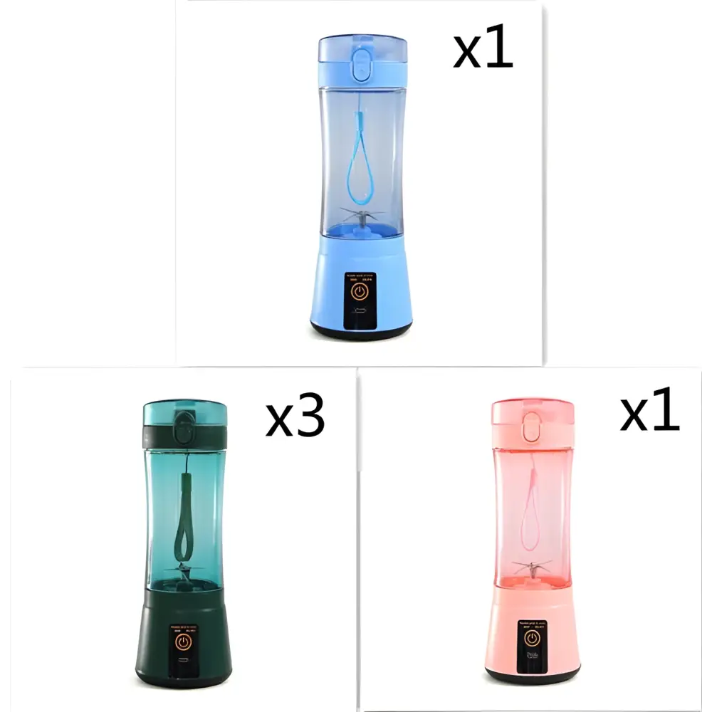 Blue Portable Electric Fruit Juicer USB Rechargeable Mixer