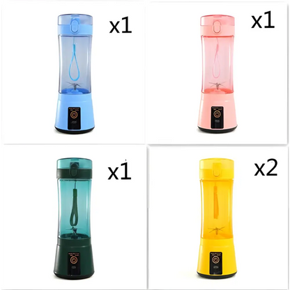 Blue Portable Electric Fruit Juicer USB Rechargeable Mixer