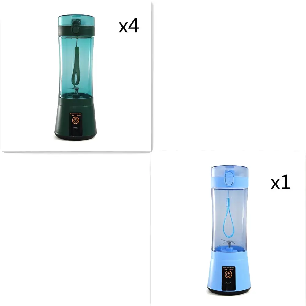 Blue Portable Electric Fruit Juicer USB Rechargeable Mixer