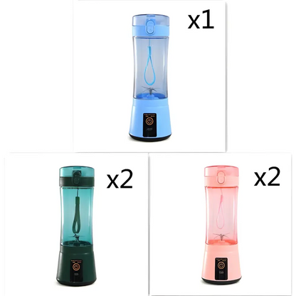 Blue Portable Electric Fruit Juicer USB Rechargeable Mixer