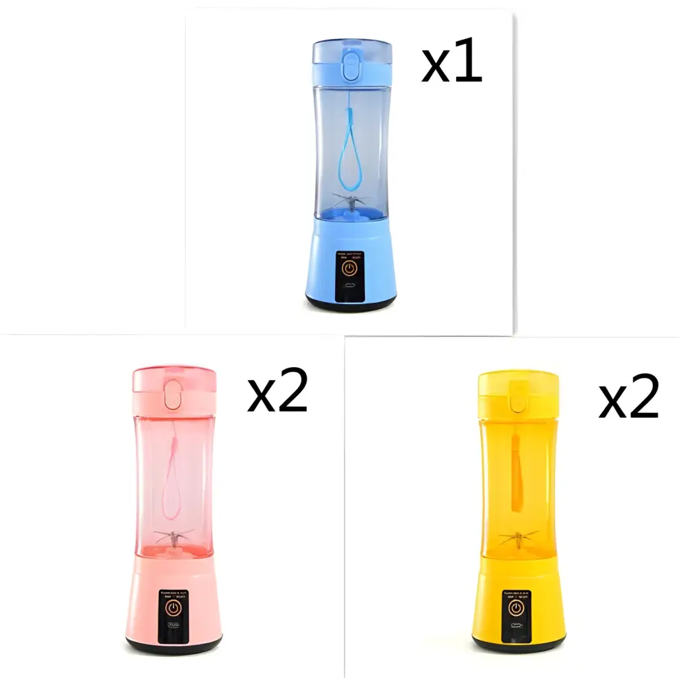 Blue Portable Electric Fruit Juicer USB Rechargeable Mixer