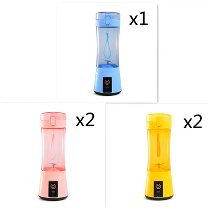 Blue Portable Electric Fruit Juicer USB Rechargeable Mixer
