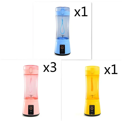 Blue Portable Electric Fruit Juicer USB Rechargeable Mixer