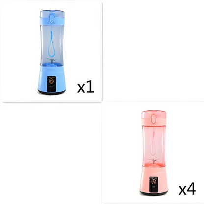 Blue Portable Electric Fruit Juicer USB Rechargeable Mixer