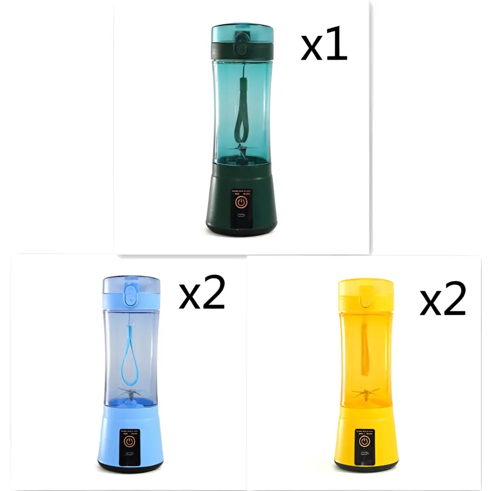 Blue Portable Electric Fruit Juicer USB Rechargeable Mixer
