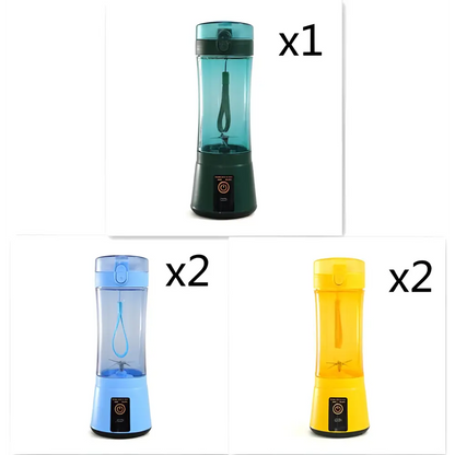 Blue Portable Electric Fruit Juicer USB Rechargeable Mixer
