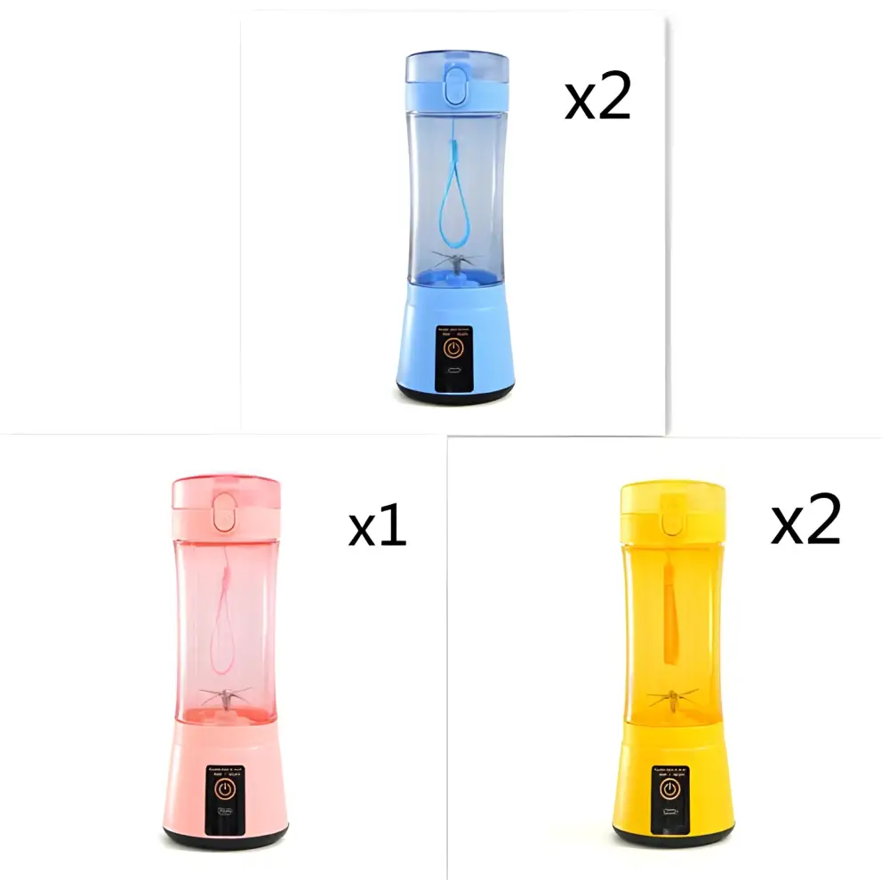 Blue Portable Electric Fruit Juicer USB Rechargeable Mixer