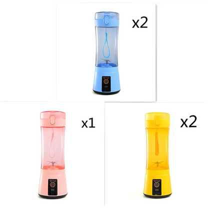 Blue Portable Electric Fruit Juicer USB Rechargeable Mixer