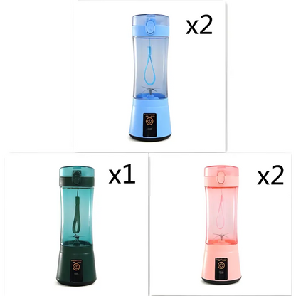 Blue Portable Electric Fruit Juicer USB Rechargeable Mixer