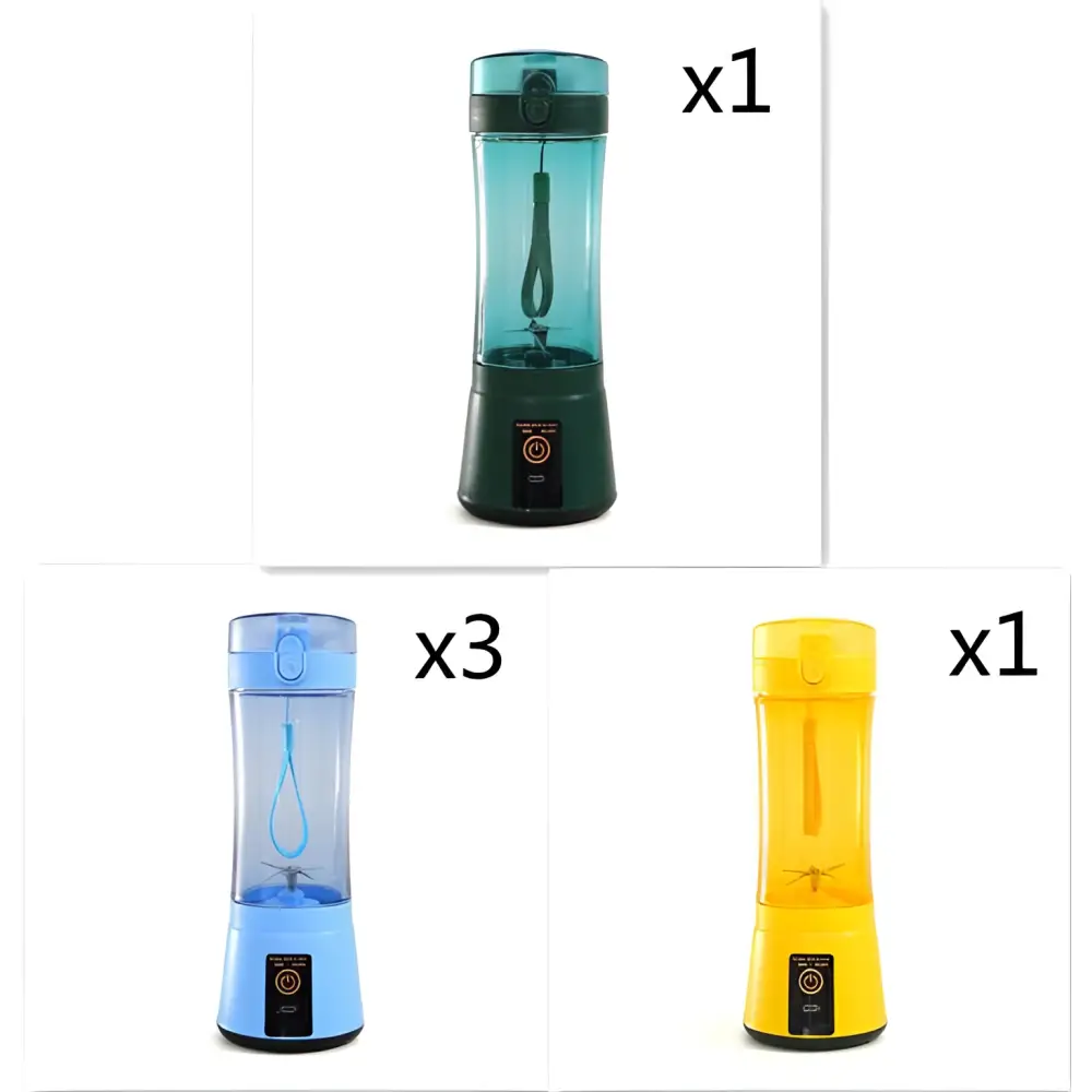 Blue Portable Electric Fruit Juicer USB Rechargeable Mixer
