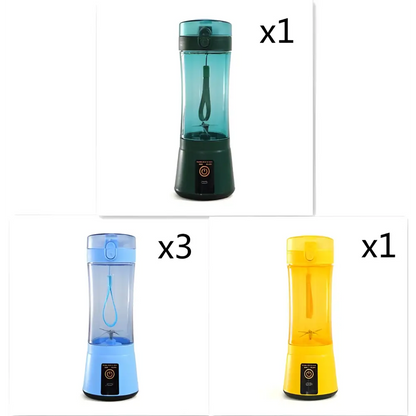 Blue Portable Electric Fruit Juicer USB Rechargeable Mixer