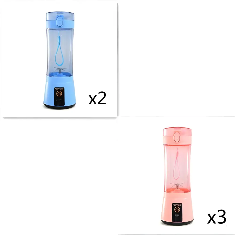 Blue Portable Electric Fruit Juicer USB Rechargeable Mixer