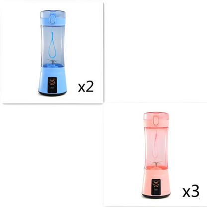 Blue Portable Electric Fruit Juicer USB Rechargeable Mixer