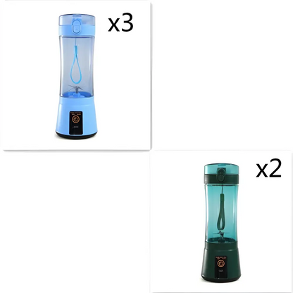 Blue Portable Electric Fruit Juicer USB Rechargeable Mixer