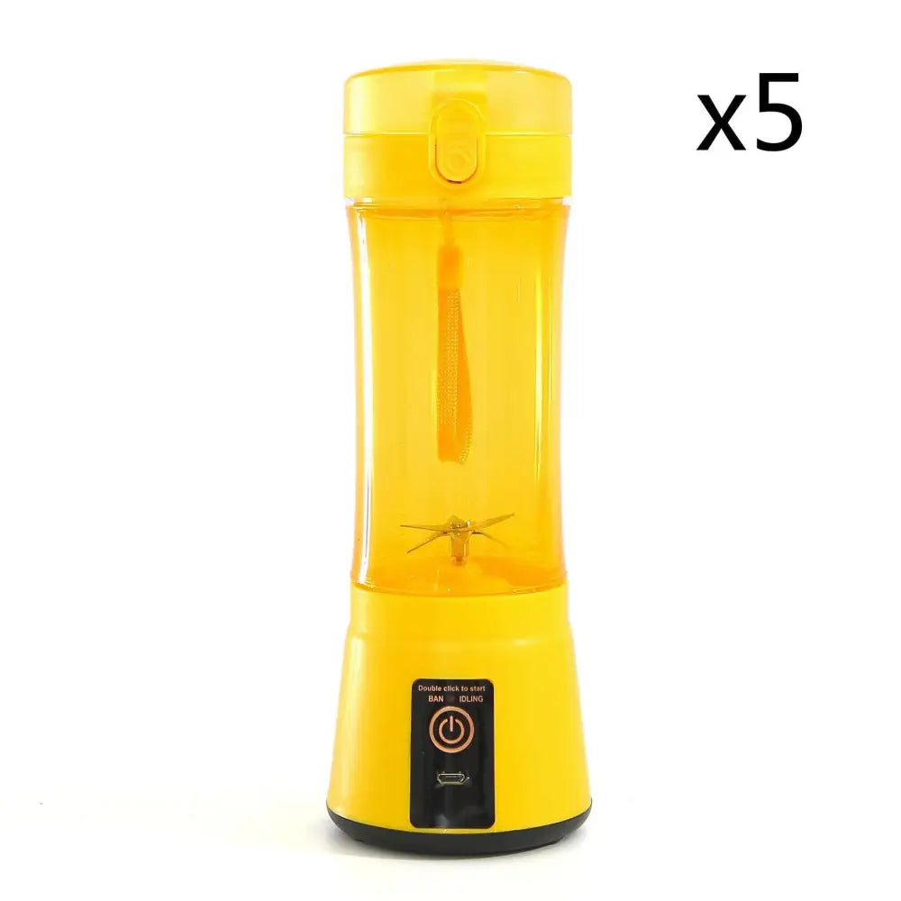 Blue Portable Electric Fruit Juicer USB Rechargeable Mixer