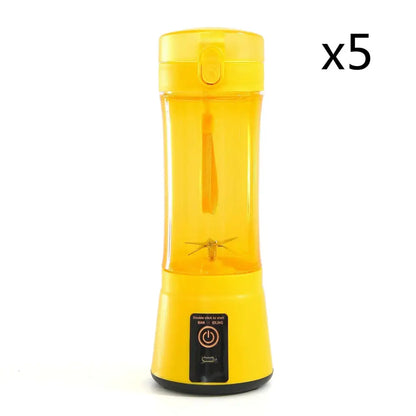 Blue Portable Electric Fruit Juicer USB Rechargeable Mixer