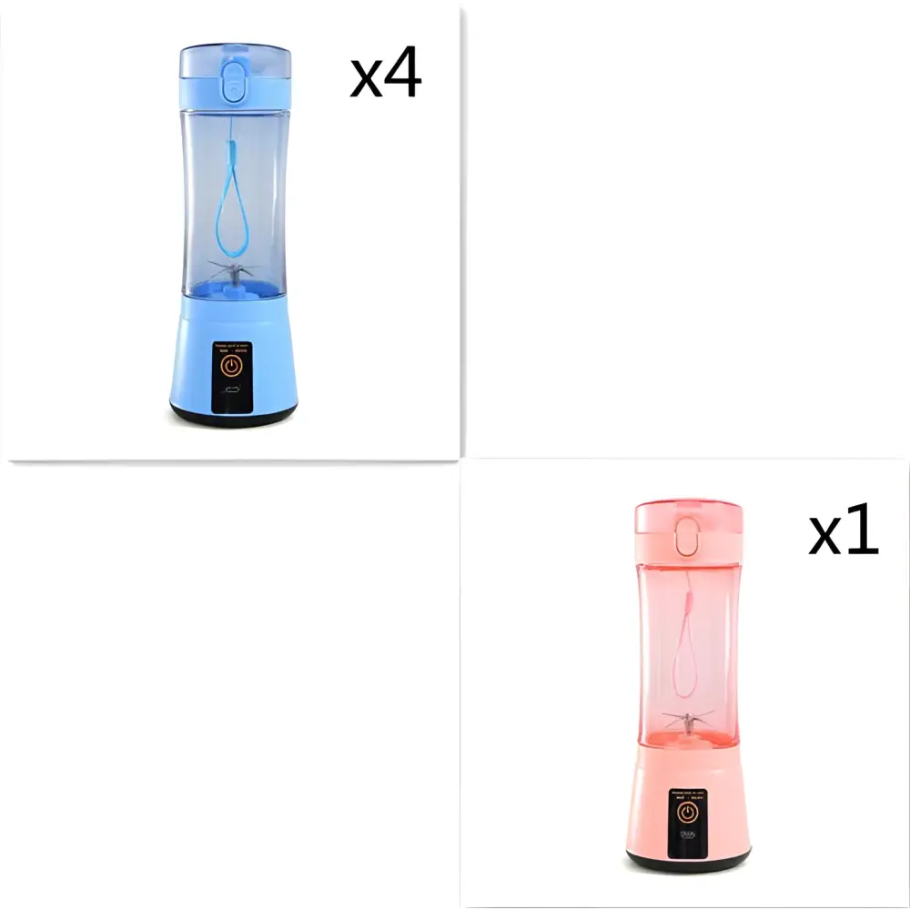 Blue Portable Electric Fruit Juicer USB Rechargeable Mixer