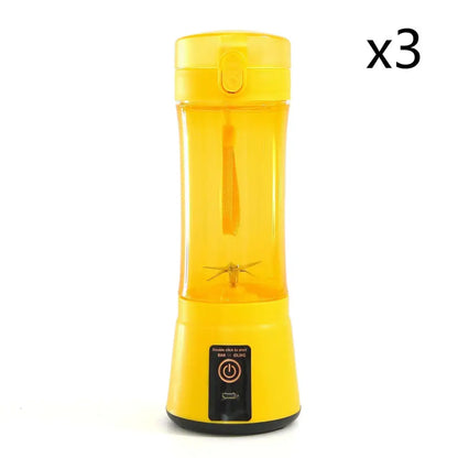 Blue Portable Electric Fruit Juicer USB Rechargeable Mixer
