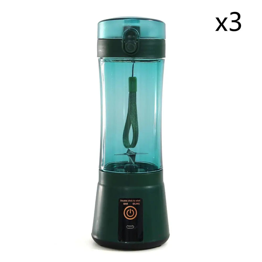Blue Portable Electric Fruit Juicer USB Rechargeable Mixer