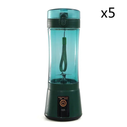 Blue Portable Electric Fruit Juicer USB Rechargeable Mixer