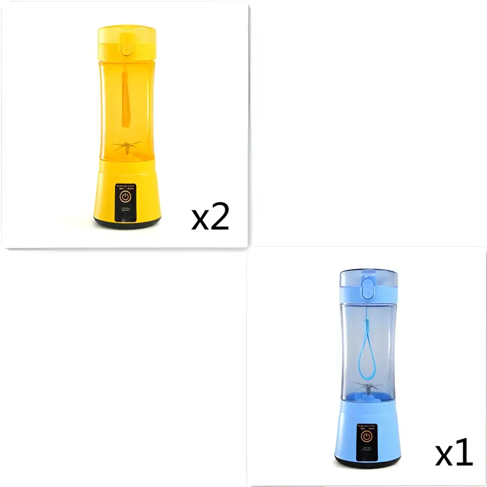 Blue Portable Electric Fruit Juicer USB Rechargeable Mixer