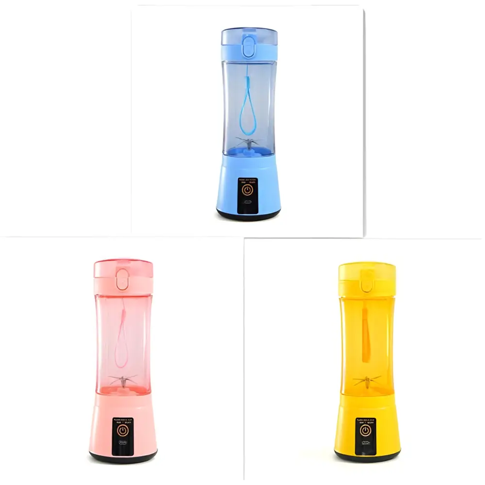Blue Portable Electric Fruit Juicer USB Rechargeable Mixer