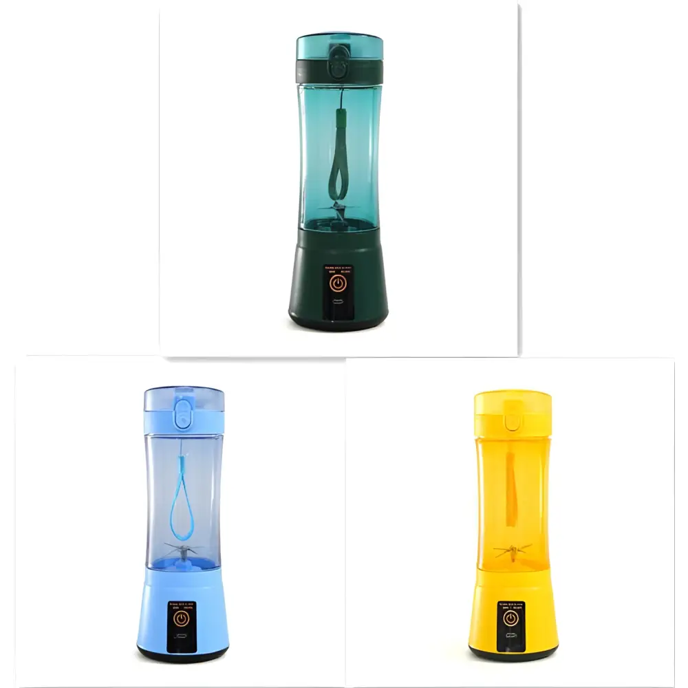 Blue Portable Electric Fruit Juicer USB Rechargeable Mixer