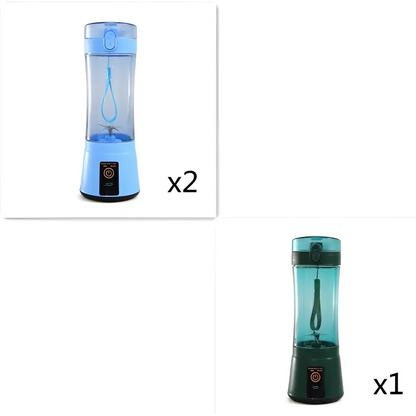 Blue Portable Electric Fruit Juicer USB Rechargeable Mixer