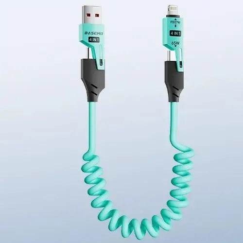 Cable USB de carga rápida de 65W con resorte – Cable duradero de carga veloz (cable USB de 65W)