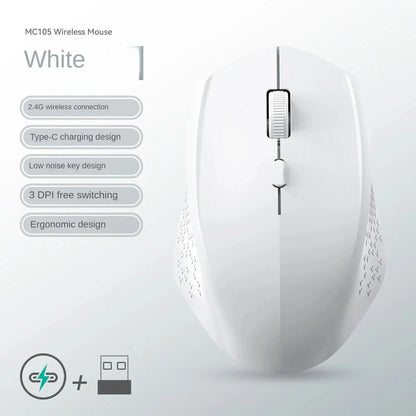 Bluetooth 5.2 + 2.4G Wireless Gaming Mouse – Silent Rechargeable