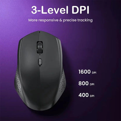 Bluetooth 5.2 + 2.4G Wireless Gaming Mouse – Silent Rechargeable