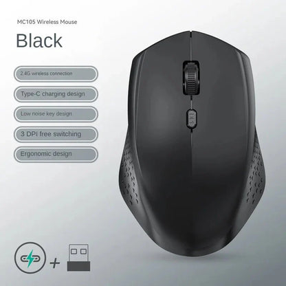 Bluetooth 5.2 + 2.4G Wireless Gaming Mouse – Silent Rechargeable