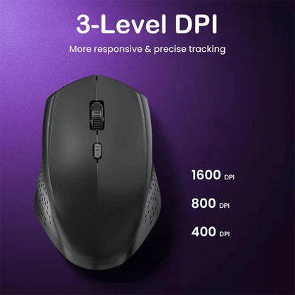 Bluetooth 5.2 + 2.4G Wireless Gaming Mouse – Silent Rechargeable
