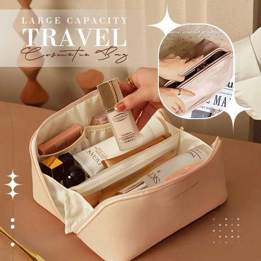 Blush Pink Large Capacity Travel Cosmetic Bag