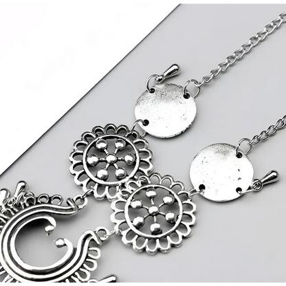 Bohemian Jewelry Antique Silver Flower Foot Chain