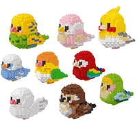 Colorful Parrot Micro Mini Building Blocks | Educational DIY Building Set for Kids and Adults