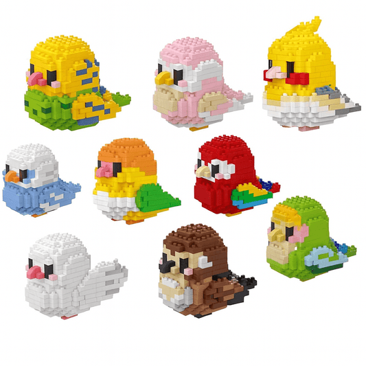 Colorful Parrot Micro Mini Building Blocks | Educational DIY Building Set for Kids and Adults