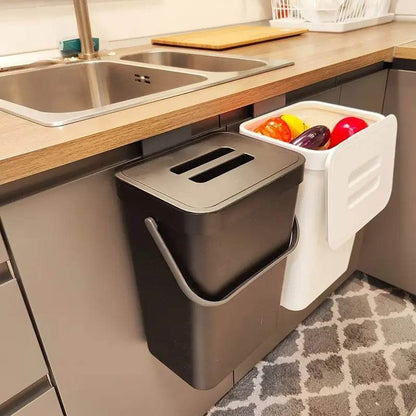 Space Saving Trash Can with Silent Lid