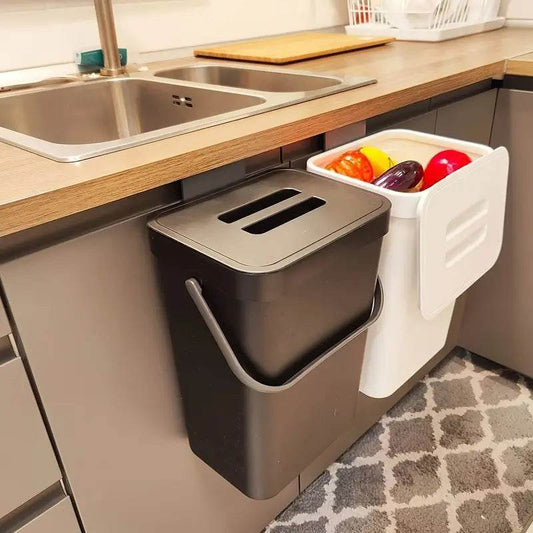 Space Saving Trash Can with Silent Lid