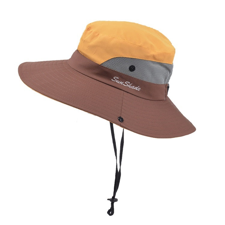 Chapeau de soleil pliable unisexe d'été Pêcheur Hommes Femmes Large bord Décontracté Extérieur Voyage Plage Protection solaire Anti-UV Chapeaux de soleil