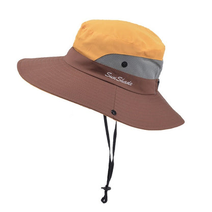 Chapeau de soleil pliable unisexe d'été Pêcheur Hommes Femmes Large bord Décontracté Extérieur Voyage Plage Protection solaire Anti-UV Chapeaux de soleil