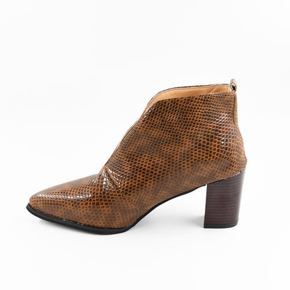 Zapato casual de tacón medio con punta cuadrada estilo retro y talla grande