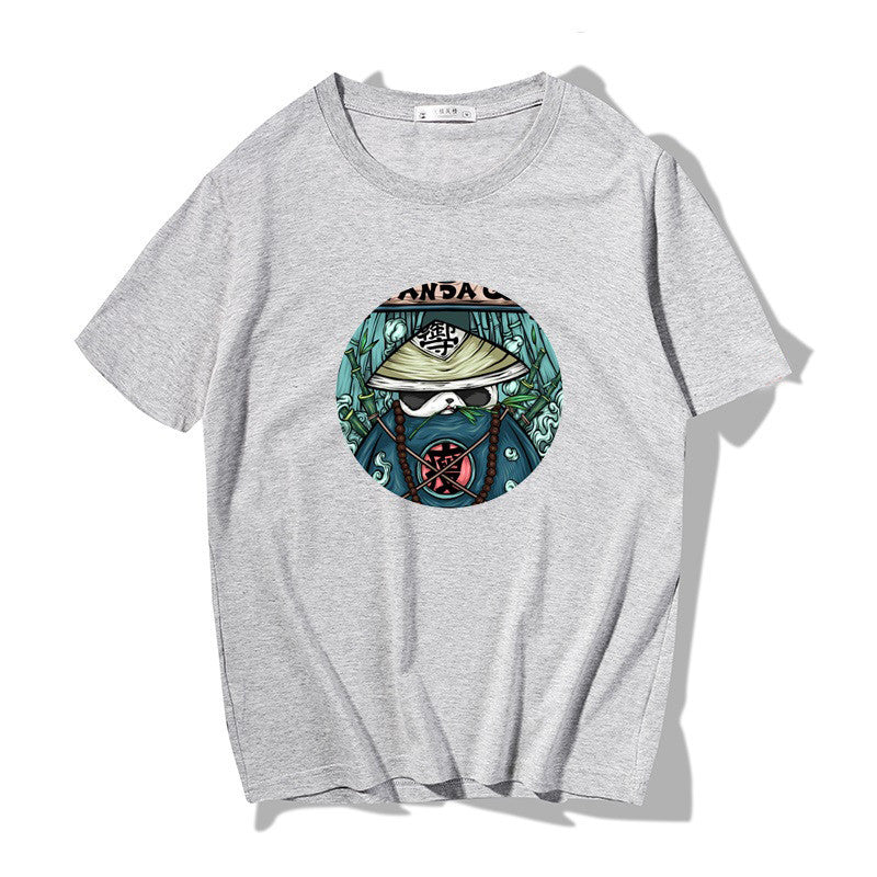 Japanese Harbor Style Men's Cotton T-Shirt – Loose Print Crew Neck | S–5XL