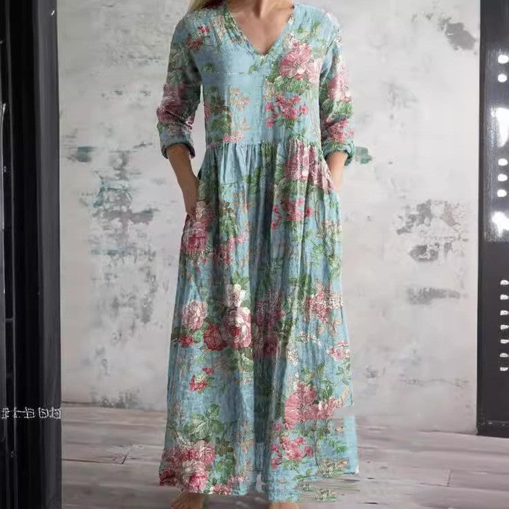 Robe ample à imprimé tendance pour femme