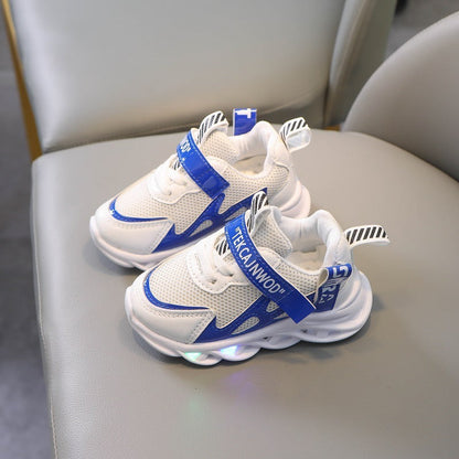 New Red light up Breathable unisex Sport Luminous Shoes for kids