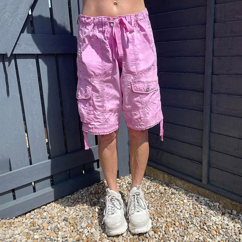 Pantalon mi-long ample et décontracté