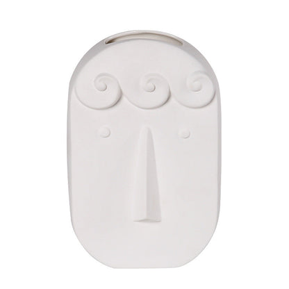 Creative Face Vases Ceramic Ornaments Living Room Flower Arrangement Simple Art Decoration