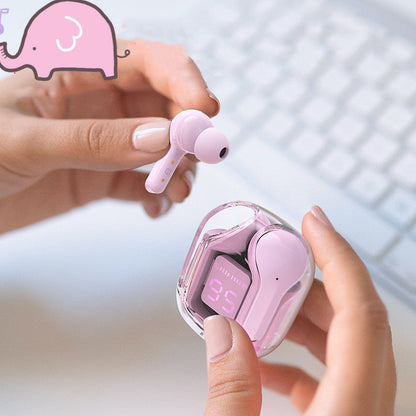 Mini auriculares inalámbricos Bluetooth con pantalla digital LED de alimentación