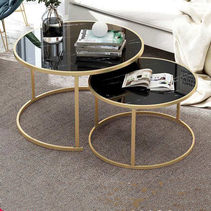 Table basse ronde combinée pour canapé de hall